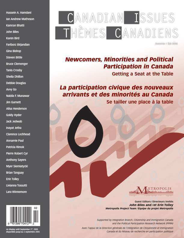 Newcomers, Minorities and Political Participation in Canada – Getting a Seat at the Table